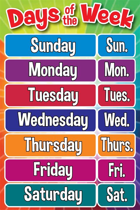 Days of the Week .